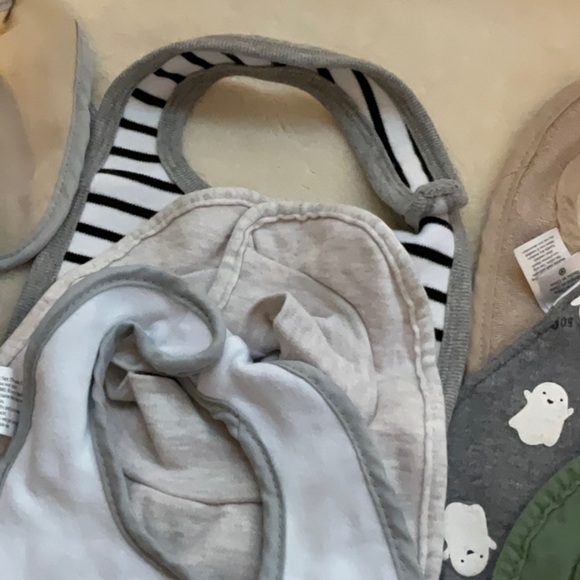 Colorful Baby Bib Set - Blue, Green, Gray - Picture 6 of 10